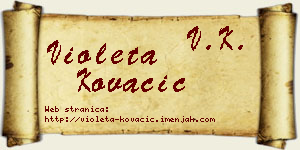 Violeta Kovačić vizit kartica